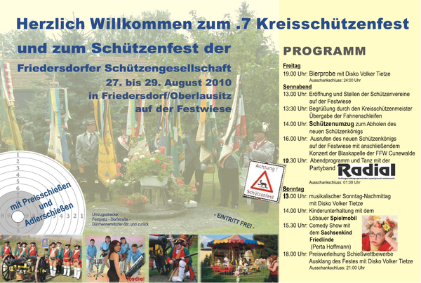 7. Kreisschützenfest Programmgrafik